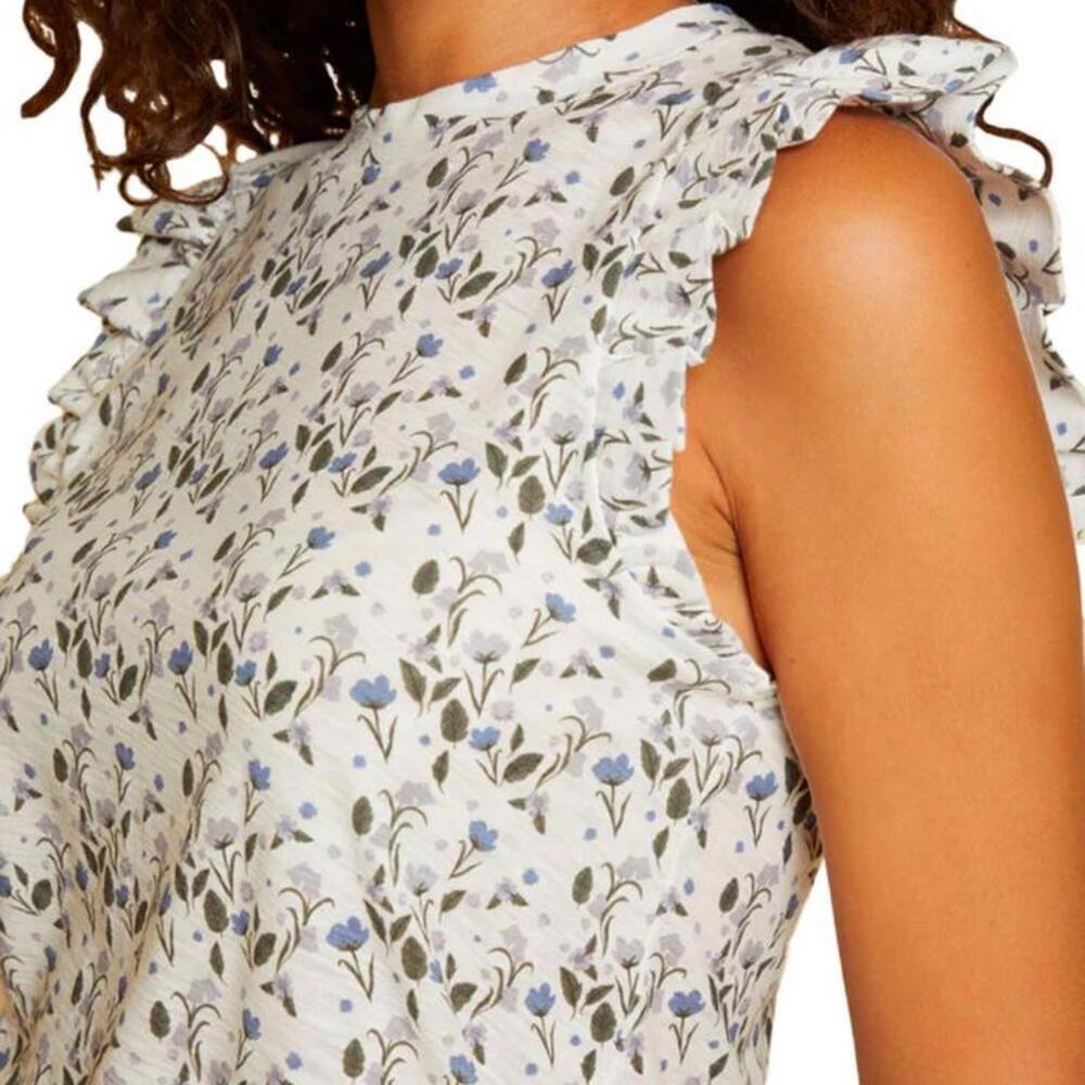 Nation LTD Paulette Ruffle Sleeve Tank Top in Cottage Floral Women’s size Small - Picture 12 of 13